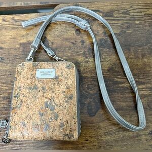 Coco + Carmen Cork Crossbody Bag with Silver Strap